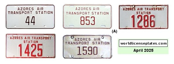 Azores Air Transport Station license plates
