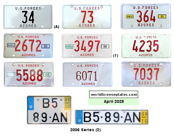 United States Forces license plates