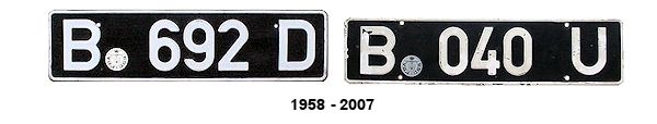 Belgian Forces license plates