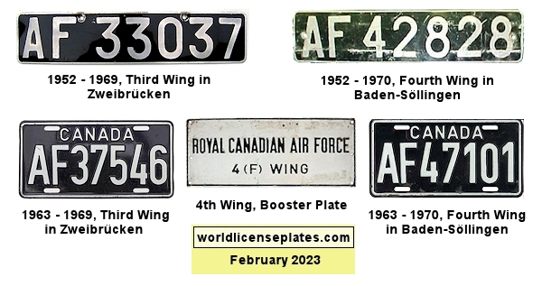 Royal Canadian Airforce license plates