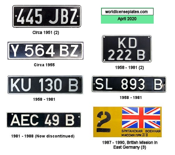 British Forces license plates