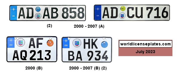 United States Forces license plates