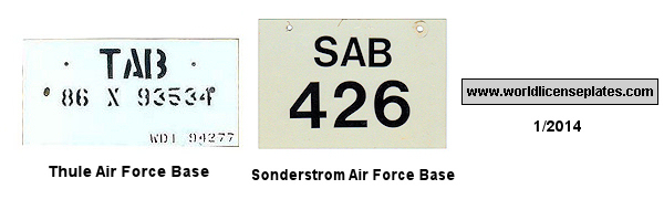 United States Forces license plates