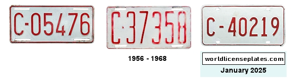 U.S. Forces Civilian Vehicle (1956 - 1968) license plates