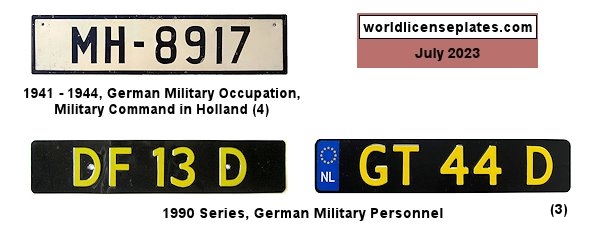 German Forces license plates