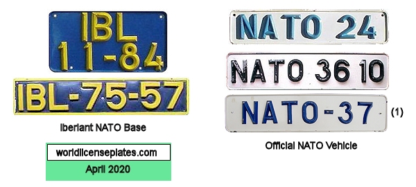 NATO Forces license plates