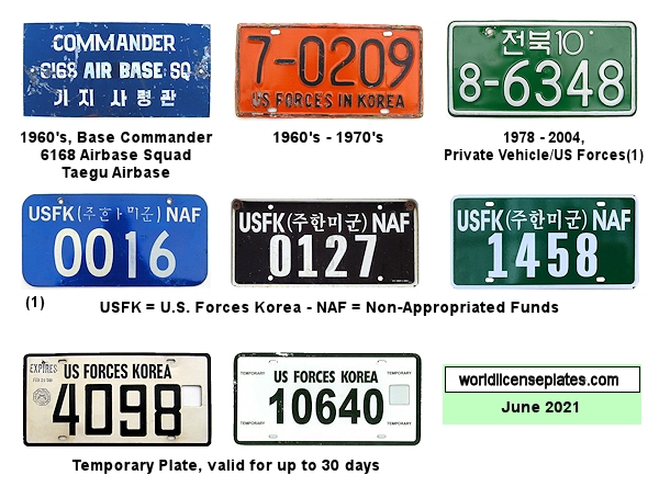 United States Forces license plates