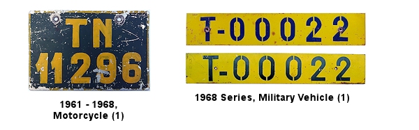 United States Forces (1961 - 1976) license plates