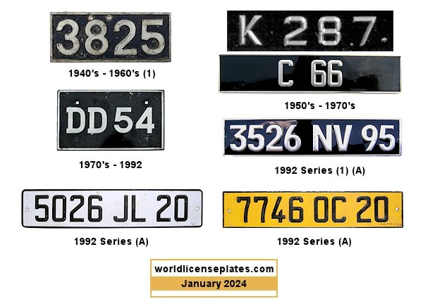 Private/Passenger license plates