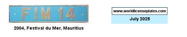 Indian Ocean Region license plates
