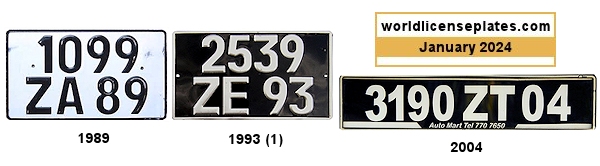 Imported Used Vehicle license plates
