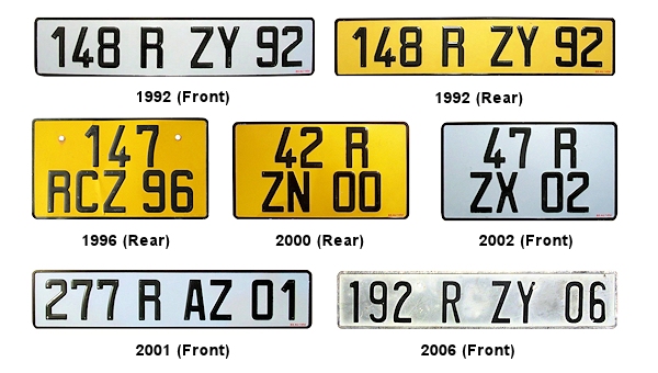 Imported Used Vehicle license plates