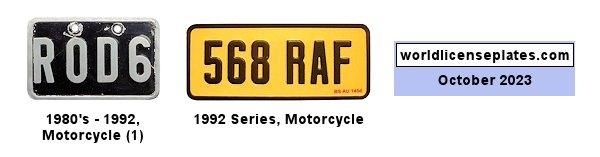 Motorcycle license plates