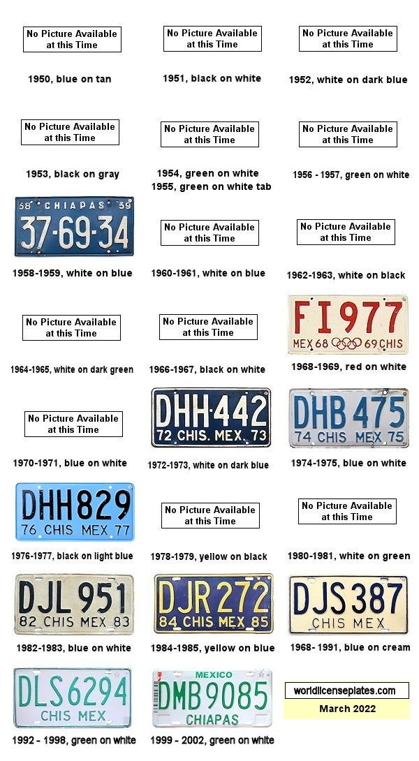 Plate History license plates