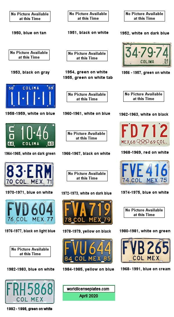Plate History license plates
