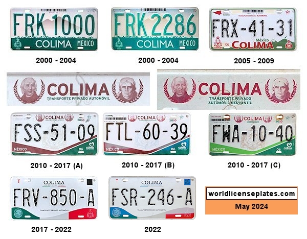 Private/Passenger license plates