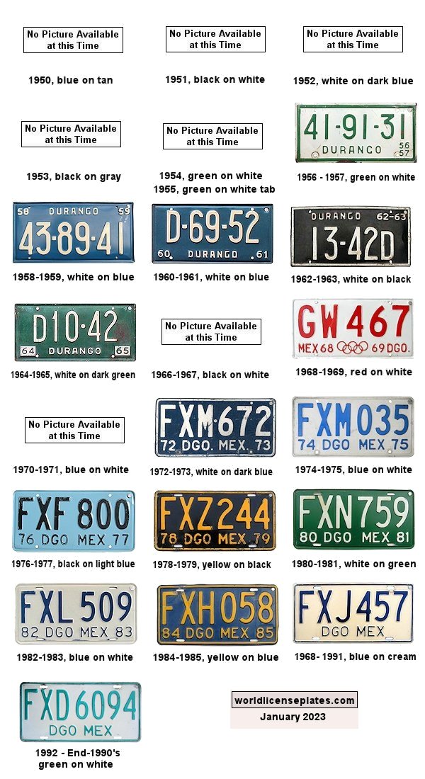 Plate History license plates