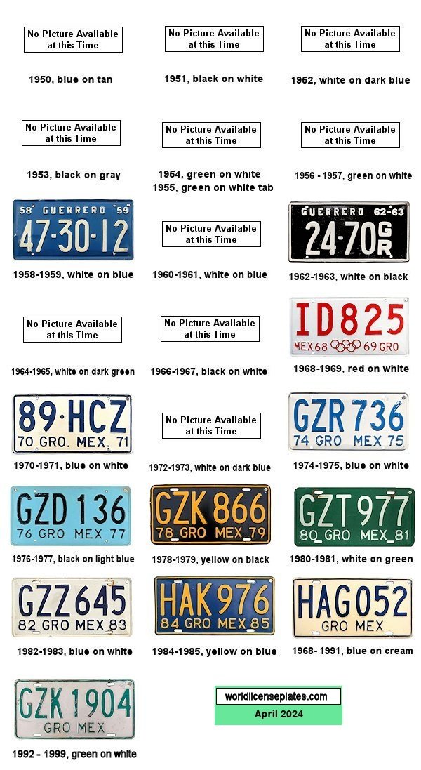 Plate History license plates