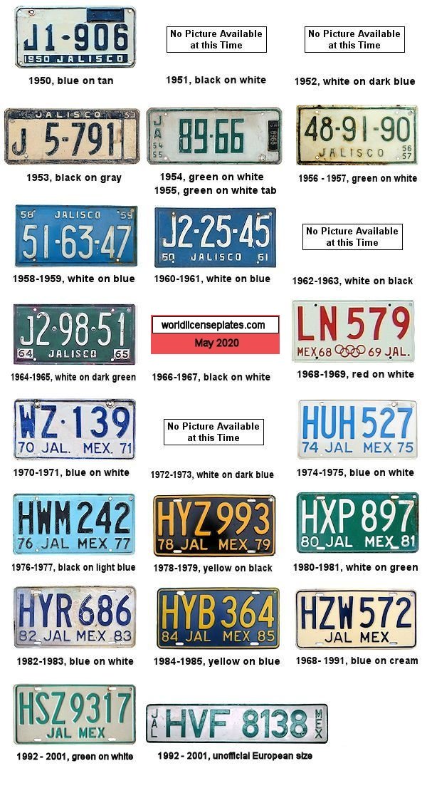 Plate History license plates