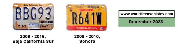 Motorcycle license plates