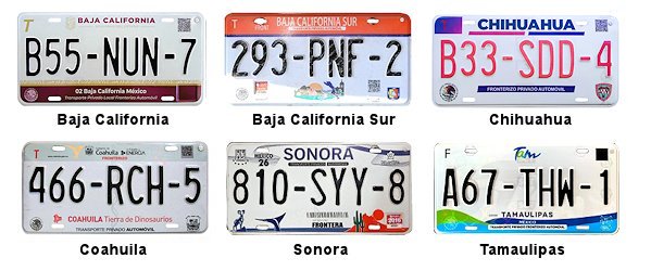 Border Zone license plates