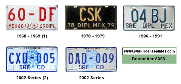 Diplomatic Corps license plates