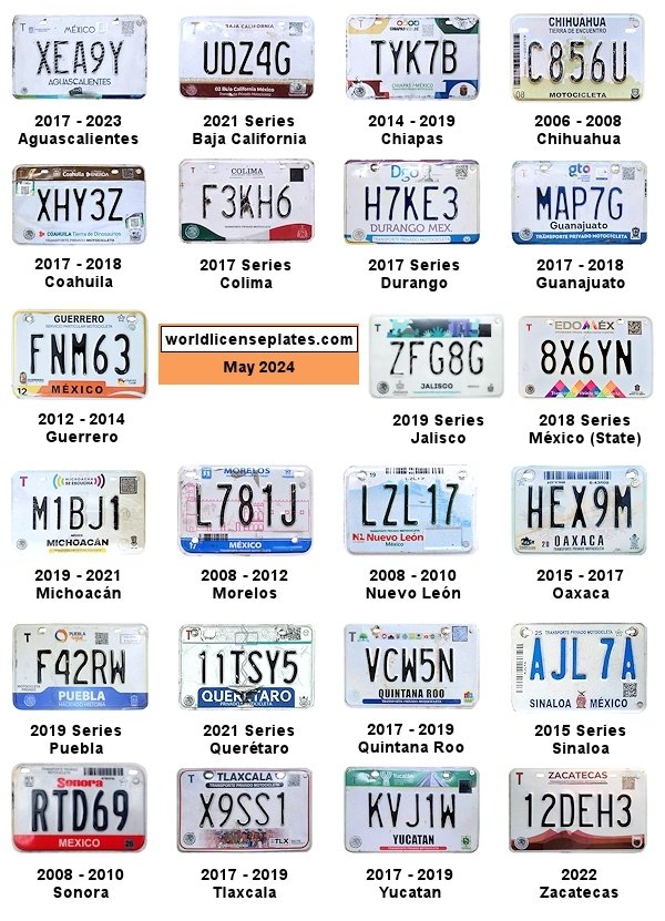 Motorcycle (Private) license plates