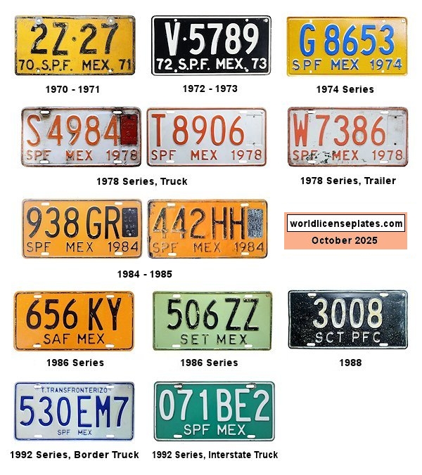 MÉXICO license plates