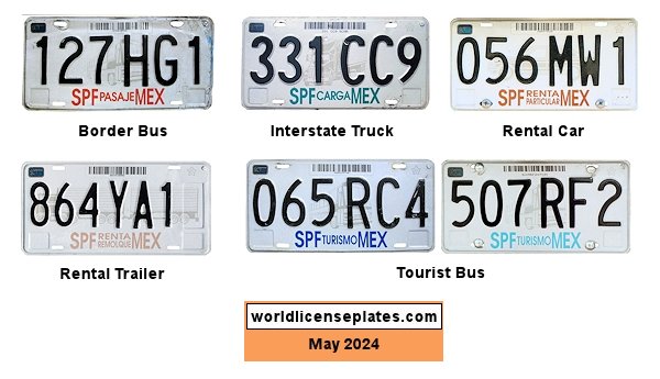 MÉXICO license plates