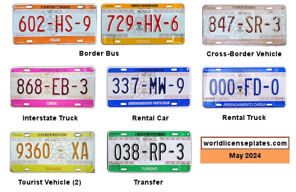 MÉXICO license plates