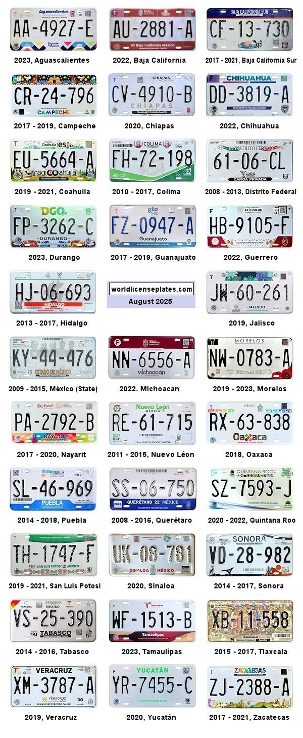 Truck (Private) license plates
