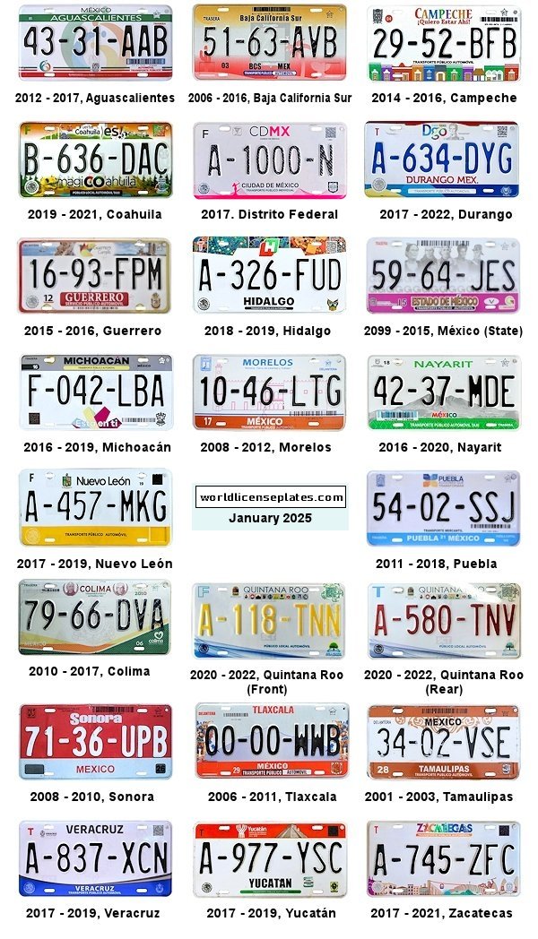 Taxi license plates