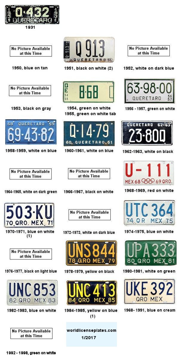 Plate History license plates