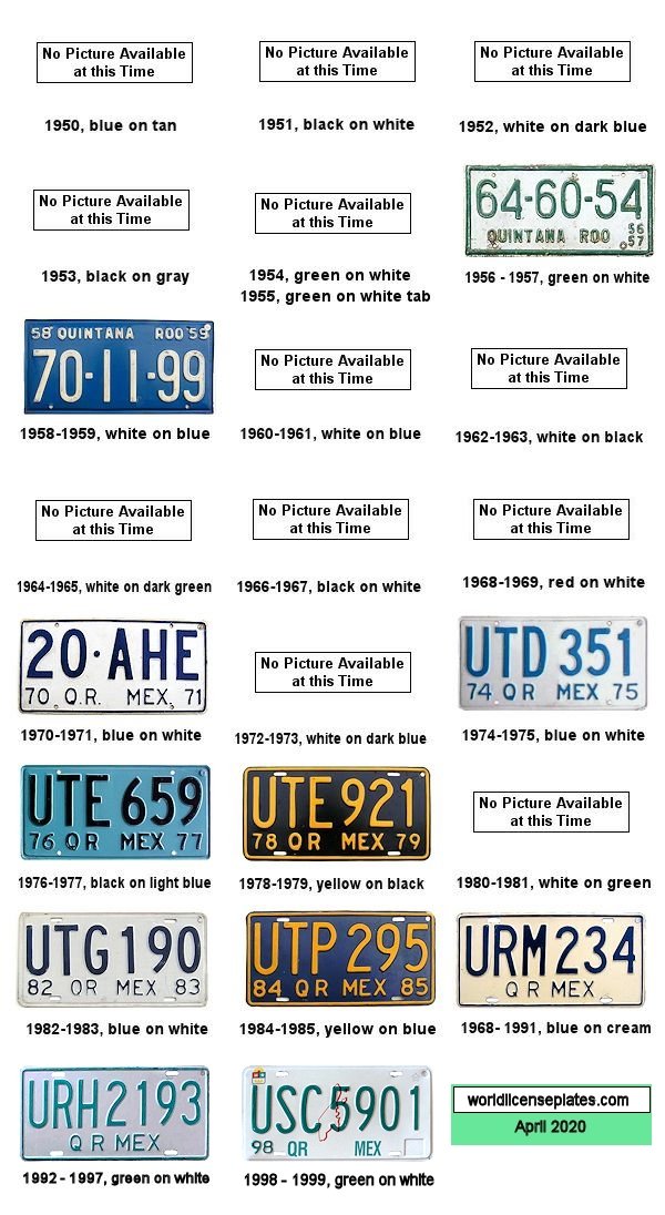 Plate History license plates