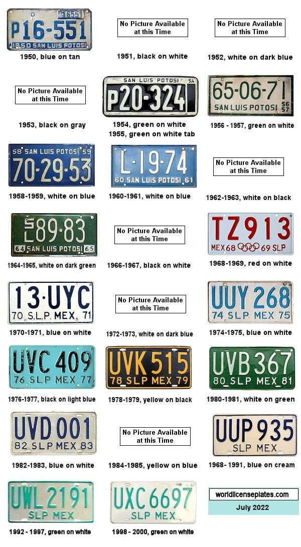 Plate History license plates