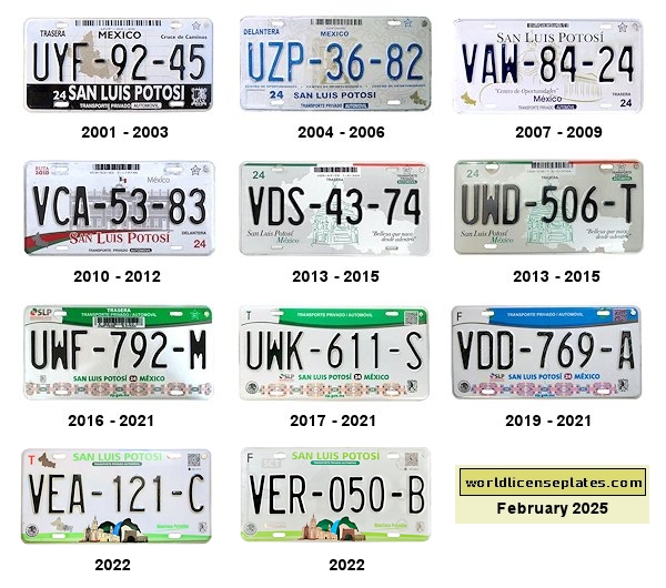 Private/Passenger license plates