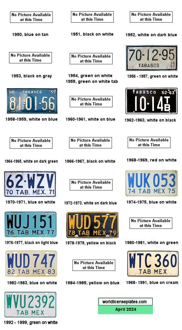 Plate History license plates