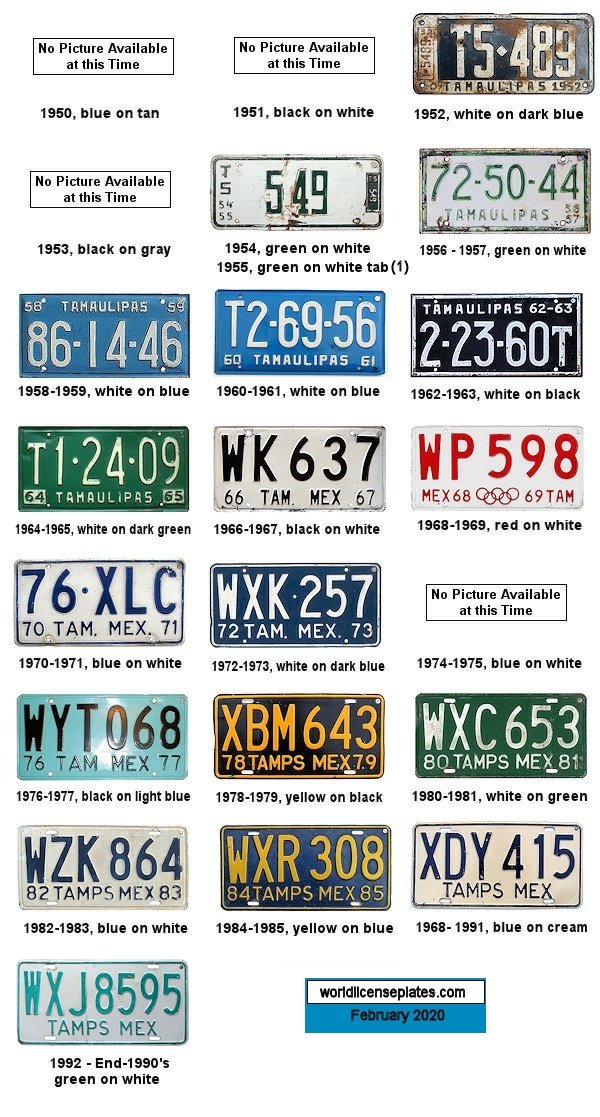 Plate History license plates