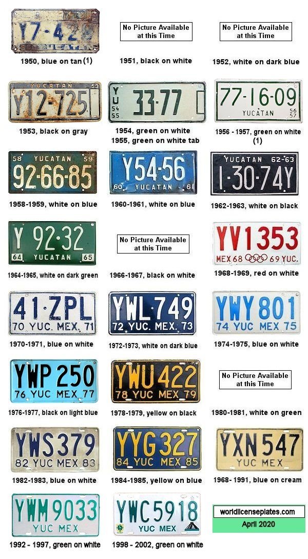 Plate History license plates