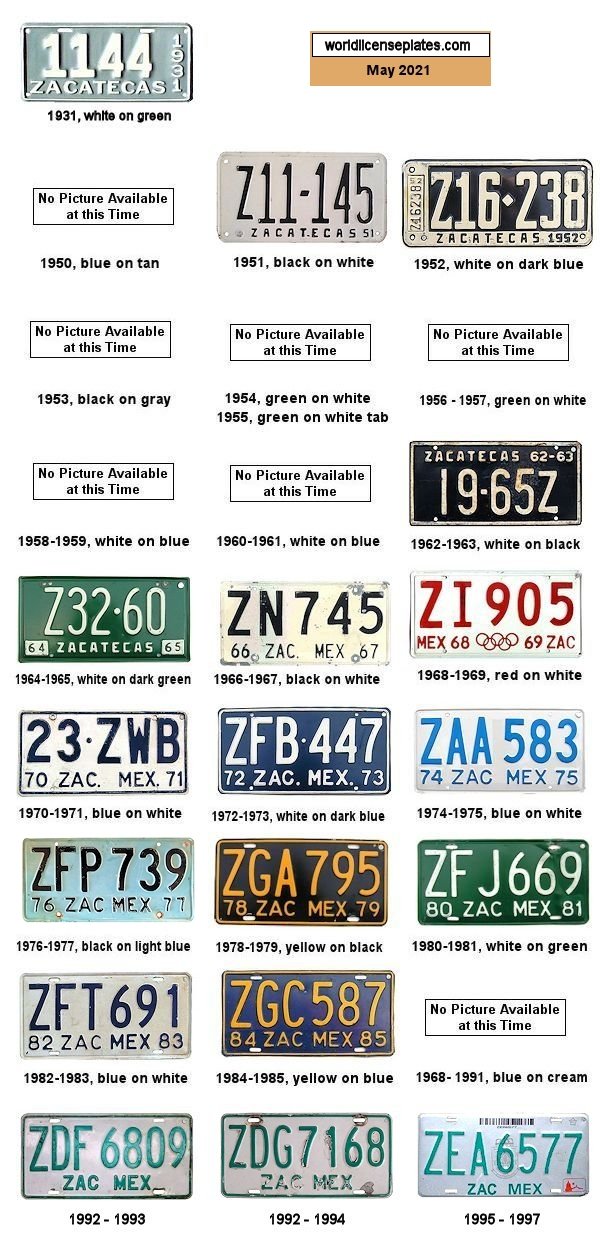 Plate History license plates