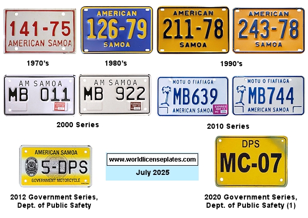 Motorcycle license plates