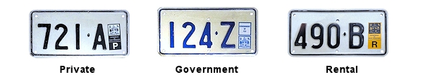 Motorcycle license plates