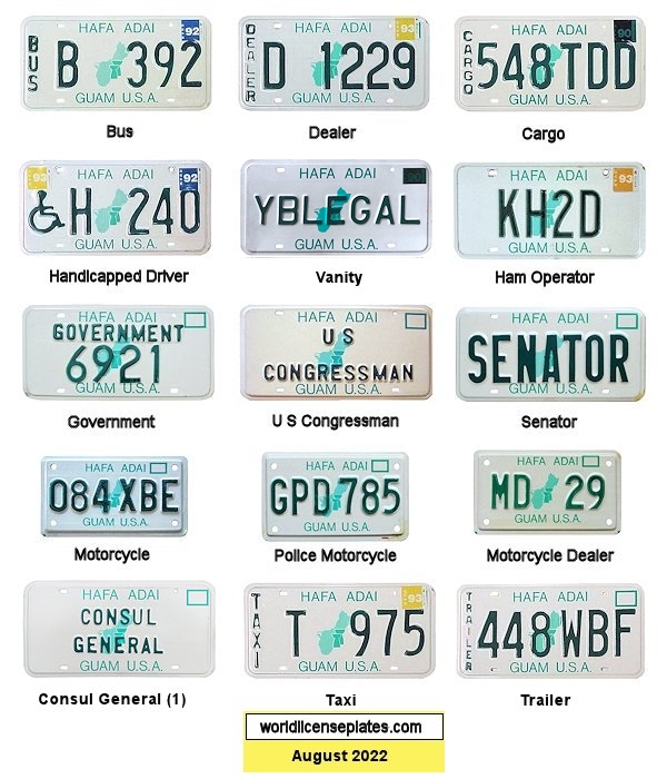 1986 Series license plates