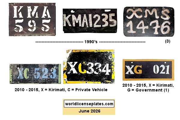 Kirimati (Christmas Island) license plates