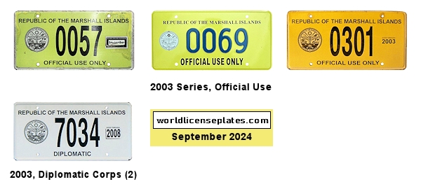 Official, Diplomatic Corps license plates