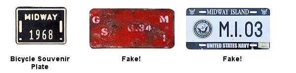 Souvenirs and Fakes license plates