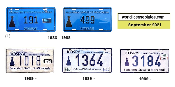 Private/Passenger license plates