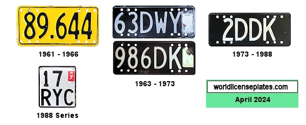 Motorcycle license plates