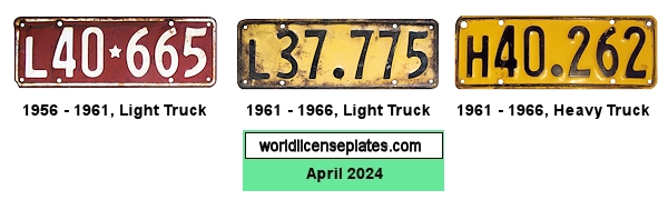 Truck license plates
