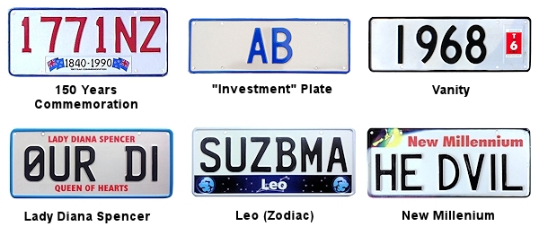 Miscellaneous license plates
